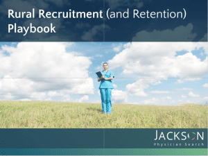 Rural Recruitment and Retention Playbook Cover