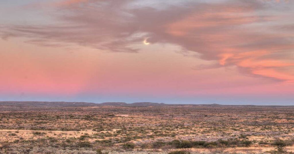Sunset in the Desert of West Texas