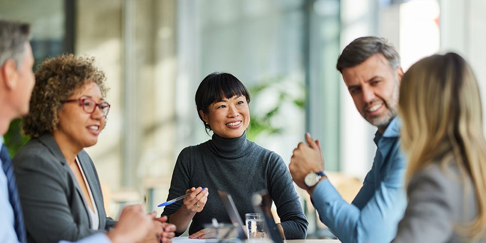 In-house recruiters in meeting