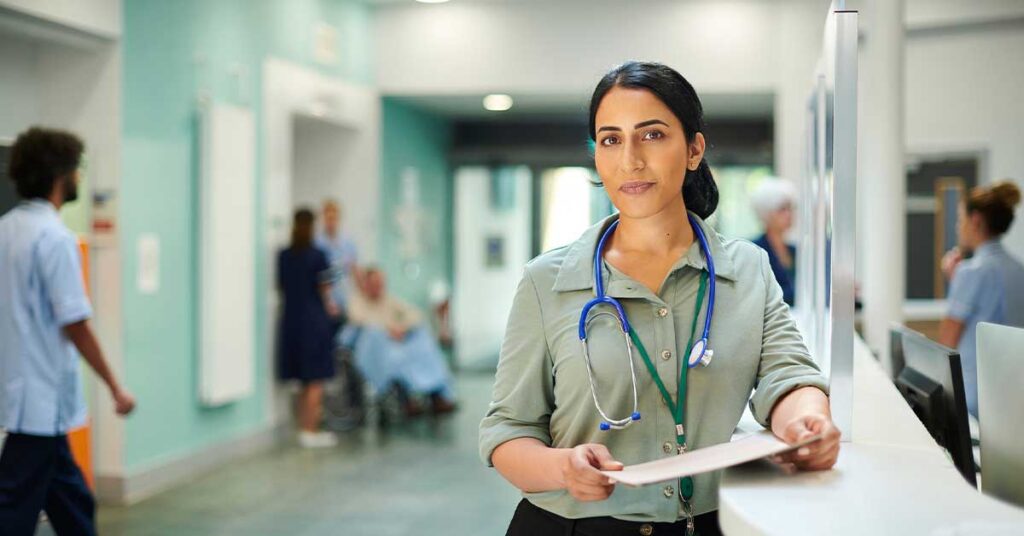 Proud hospital staff doctor