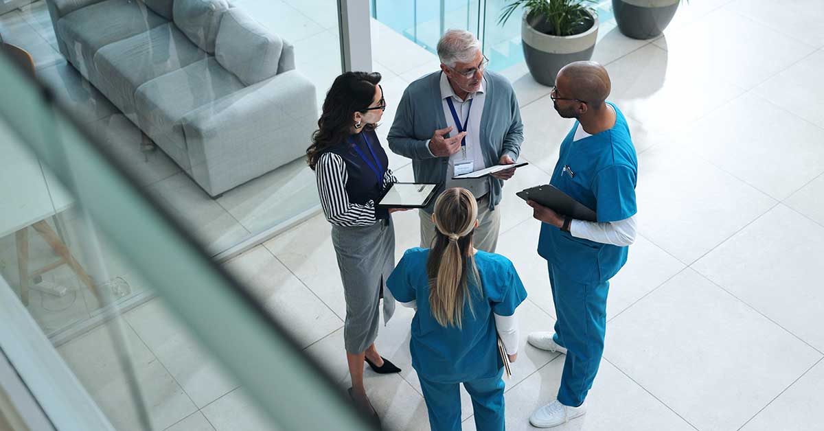 Doctors and medical team in discussion