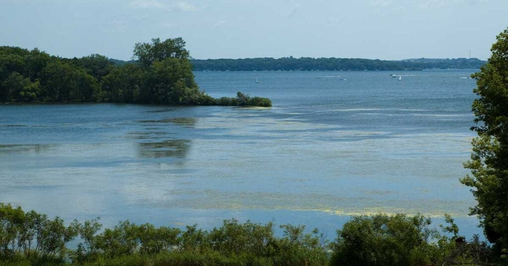 Lake Okoboji in Iowa in the Summer.